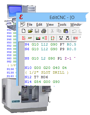 EditCNC, g-code file editor and DNC