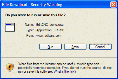 Run or Save panel