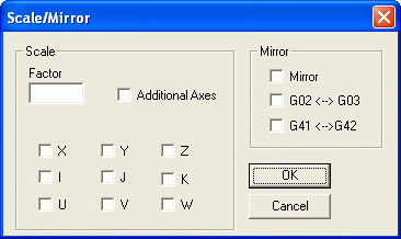 Scale/Mirror Dialog