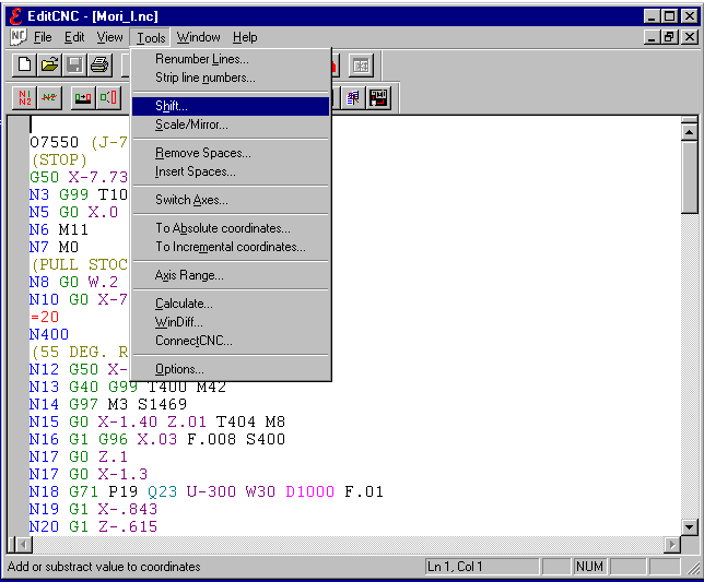 EditCNC - Text editor for CNC programmers