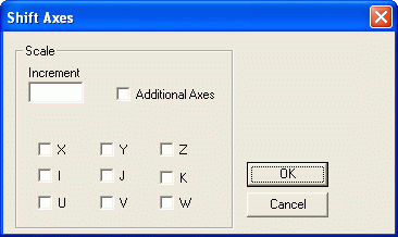 Shift Axes dialog